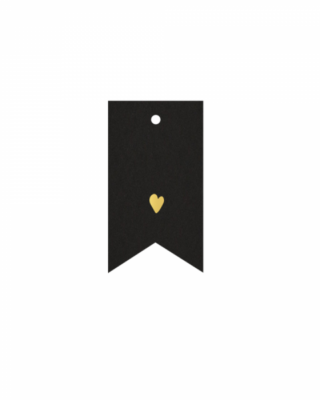 Etiķete Heart, Black