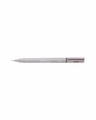 Uni Pin Fine Line Brush penna 0.5, grigio chiaro