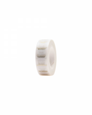 Washi adesivo Weekdays, Oro Bianco