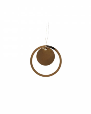 Decoro Natalizio Brass Circle, pieno cerchio
