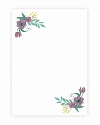 Carta da lettere, Blooming Anetta, A4, Manilla