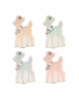Set di piatti di carta Pastel Deer, 8 pz, Meri Meri