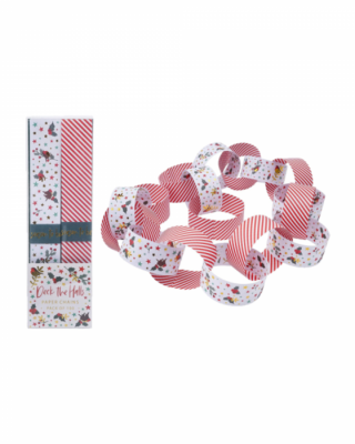 Decoro carta Christmas chains, Red, White, 100 pz
