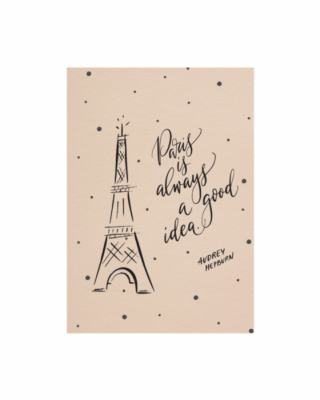 Biglietto auguri Paris is always a good idea, biscuit, Manilla