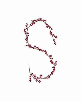 Ghirlanda Foliage Garland, Red Berries, 1.8 m