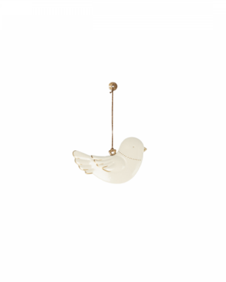 Decoro Bird, cream, metallic, Maileg