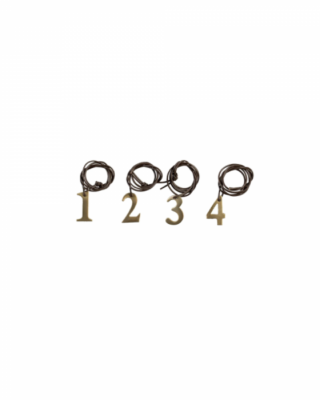 Decoro numeri x candele avvento, oro