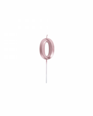 Candeline compleanno numero 0, oro rosa