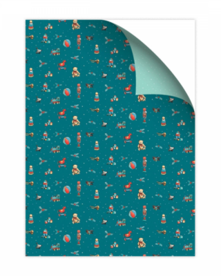 Carta da regalo Ditsy Toys, foglio