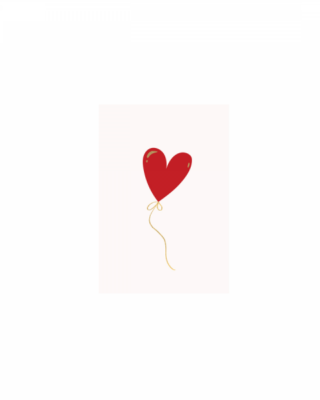 Biglietto auguri Heart Balloon, Love icons, Gold, Manilla