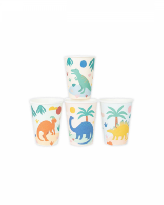 Bicchierini carta set Jurassic dinos, 8 pz., My Little Day