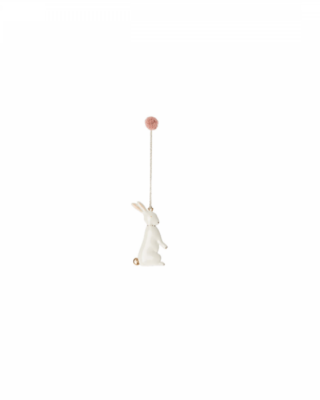 Decoro Bunny, Standing, Pink Pom Pom, metallo, Maileg