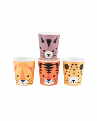 Bicchierini carta set Felines, 8 pz