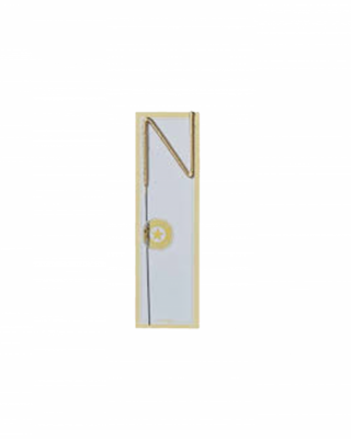 Candelina scintillante per torta, lettera N, oro