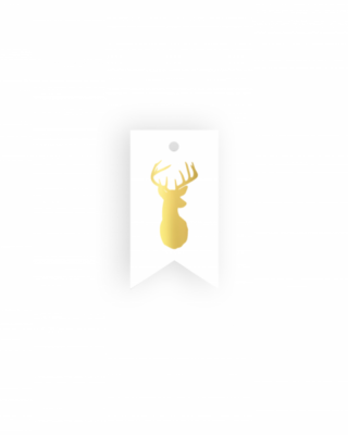 Etichetta Deer, Snow white, Gold, Manilla