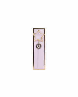 Candelina scintillante mini per torta stella, oro