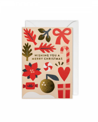 Biglietto auguri natale Wishing You a Merry Christmas, Myriam Van Neste