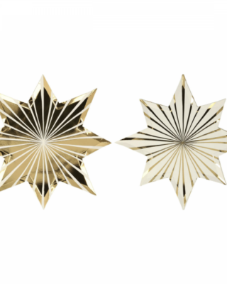 Piatti Gold Stripe Star Plates, 6pz, Meri Meri