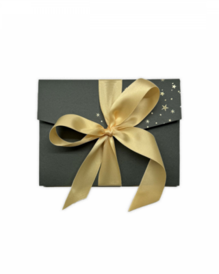 Busta regalo Stars, Green, c/cartolina e nastro raso