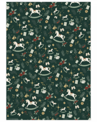 Manilla carta da regalo natalizia Rocking horse, Winter Magic