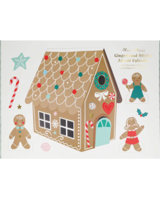 Meri Meri Calendario avvento bambini, Gingerbread Sticker Advent Calendar